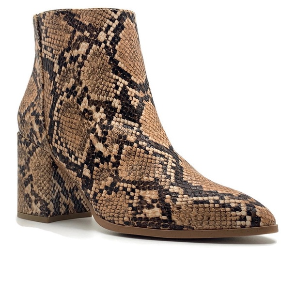 Steve Madden Shoes - MAXSOLD Steve Madden Julianne Snake Print Block Heel Women's Boot